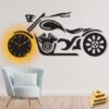 3D Bike Style Wooden Wall Clock with Light – Unique Quartz DIY Decor for Home & Office