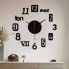 DIY 3D Wooden Wall Clock – Customizable Wall Sticker Clock for Home Decor