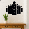 3D Wooden Tile Wall Clock – Decorative Wall Art for Home